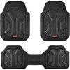 image:imageCoverado Car Floor Mats for Cars Deep Dish All Weather Floor Mats Car Floor Mats All Weather with AntiSlip Backing Car Mats Universal Trim to Fit Car Mat for Cars SUV Truck Vans 4 Pcs BlackampRedBlack