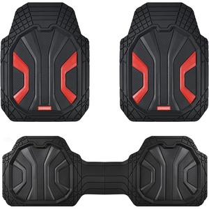 image:imageCoverado Car Floor Mats for Cars Deep Dish All Weather Floor Mats Car Floor Mats All Weather with AntiSlip Backing Car Mats Universal Trim to Fit Car Mat for Cars SUV Truck Vans 4 Pcs BlackampRedBlackRedseed