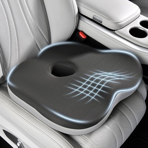 image:imageCoverado Seat Cushions Neck Pillow Lumbar Support Pillow for Car Memory Foam Office Chair Back Support Orthopedic Coccyx Cushion with NonSlip Bottom Neck Butt Back Pillow for Chair Truck GrayampBlackGrayblack