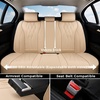 image:imageCoverado Front Seat Covers Car Seat Protector Waterproof Nappa Leather Cushion Fit for Most Sedans SUV Pickup TruckBlackampCoffeeBeigeD