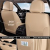 image:imageCoverado Front Seat Covers Car Seat Protector Waterproof Nappa Leather Cushion Fit for Most Sedans SUV Pickup TruckBlackampCoffeeBeigeD
