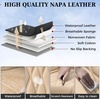 image:imageCoverado Front Seat Covers Car Seat Protector Waterproof Nappa Leather Cushion Fit for Most Sedans SUV Pickup TruckBlackampCoffeeBeigeD