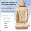 image:imageCoverado Front Seat Covers Car Seat Protector Waterproof Nappa Leather Cushion Fit for Most Sedans SUV Pickup TruckBlackampCoffeeBeigeD