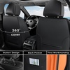 image:imageCoverado Front Seat Covers Car Seat Protector Waterproof Nappa Leather Cushion Fit for Most Sedans SUV Pickup TruckBlackampCoffeeBlackAmber