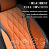 image:imageCoverado Front Seat Covers Car Seat Protector Waterproof Nappa Leather Cushion Fit for Most Sedans SUV Pickup TruckBlackampCoffeeBlackAmber