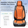 image:imageCoverado Front Seat Covers Car Seat Protector Waterproof Nappa Leather Cushion Fit for Most Sedans SUV Pickup TruckBlackampCoffeeBlackAmber