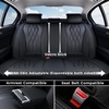 image:imageCoverado Front Seat Covers Car Seat Protector Waterproof Nappa Leather Cushion Fit for Most Sedans SUV Pickup TruckBlackampCoffeeBlackD