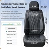 image:imageCoverado Front Seat Covers Car Seat Protector Waterproof Nappa Leather Cushion Fit for Most Sedans SUV Pickup TruckBlackampCoffeeBlackD