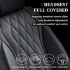image:imageCoverado Front Seat Covers Car Seat Protector Waterproof Nappa Leather Cushion Fit for Most Sedans SUV Pickup TruckBlackampCoffeeBlackD