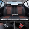 image:imageCoverado Front Seat Covers Car Seat Protector Waterproof Nappa Leather Cushion Fit for Most Sedans SUV Pickup TruckBlackampCoffeeBlackcoffee