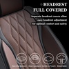 image:imageCoverado Front Seat Covers Car Seat Protector Waterproof Nappa Leather Cushion Fit for Most Sedans SUV Pickup TruckBlackampCoffeeBlackcoffee