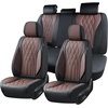 image:imageCoverado Front Seat Covers Car Seat Protector Waterproof Nappa Leather Cushion Fit for Most Sedans SUV Pickup TruckBlackampCoffeeBlackcoffee