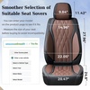 image:imageCoverado Front Seat Covers Car Seat Protector Waterproof Nappa Leather Cushion Fit for Most Sedans SUV Pickup TruckBlackampCoffeeBlackcoffee