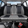 image:imageCoverado Front Seat Covers Car Seat Protector Waterproof Nappa Leather Cushion Fit for Most Sedans SUV Pickup TruckBlackampCoffeeGrayBlack