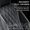 image:imageCoverado Front Seat Covers Car Seat Protector Waterproof Nappa Leather Cushion Fit for Most Sedans SUV Pickup TruckBlackampCoffeeGrayBlack