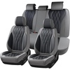 image:imageCoverado Front Seat Covers Car Seat Protector Waterproof Nappa Leather Cushion Fit for Most Sedans SUV Pickup TruckBlackampCoffeeGrayBlack