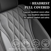 image:imageCoverado Front Seat Covers Car Seat Protector Waterproof Nappa Leather Cushion Fit for Most Sedans SUV Pickup TruckBlackampCoffeeGrayD