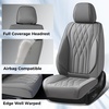 image:imageCoverado Front Seat Covers Car Seat Protector Waterproof Nappa Leather Cushion Fit for Most Sedans SUV Pickup TruckBlackampCoffeeGrayD