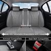 image:imageCoverado Front Seat Covers Car Seat Protector Waterproof Nappa Leather Cushion Fit for Most Sedans SUV Pickup TruckBlackampCoffeeGrayD