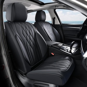 image:imageCoverado Front Seat Covers Car Seat Protector Waterproof Nappa Leather Cushion Fit for Most Sedans SUV Pickup TruckBlackampCoffeeBlackD