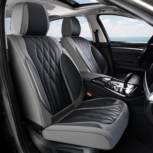 image:imageCoverado Front Seat Covers Car Seat Protector Waterproof Nappa Leather Cushion Fit for Most Sedans SUV Pickup TruckBlackampCoffeeGrayBlack