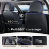 image:imageCoverado Car Seat Covers Full Set Automotive Front and Rear Seat Covers with Backrest Nappa Leather Car Seat Protectors Waterproof Universal for Most VehiclesBlackBlue