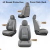 image:imageCoverado Car Seat Covers Full Set Automotive Front and Rear Seat Covers with Backrest Nappa Leather Car Seat Protectors Waterproof Universal for Most VehiclesGray1