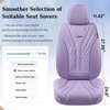 image:imageCoverado Car Seat Covers Full Set Automotive Front and Rear Seat Covers with Backrest Nappa Leather Car Seat Protectors Waterproof Universal for Most VehiclesPurple