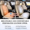 image:imageCoverado Car Seat Covers Full Set Automotive Front and Rear Seat Covers with Backrest Nappa Leather Car Seat Protectors Waterproof Universal for Most VehiclesBeige1