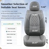 image:imageCoverado Car Seat Covers Full Set Automotive Front and Rear Seat Covers with Backrest Nappa Leather Car Seat Protectors Waterproof Universal for Most VehiclesGray1