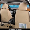 image:imageCoverado Car Seat Covers Full Set Automotive Front and Rear Seat Covers with Backrest Nappa Leather Car Seat Protectors Waterproof Universal for Most VehiclesBeige1