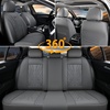 image:imageCoverado Car Seat Covers Full Set Automotive Front and Rear Seat Covers with Backrest Nappa Leather Car Seat Protectors Waterproof Universal for Most VehiclesGray