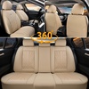 image:imageCoverado Car Seat Covers Full Set Automotive Front and Rear Seat Covers with Backrest Nappa Leather Car Seat Protectors Waterproof Universal for Most VehiclesBeige