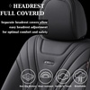 image:imageCoverado Car Seat Covers Full Set Automotive Front and Rear Seat Covers with Backrest Nappa Leather Car Seat Protectors Waterproof Universal for Most VehiclesBlack