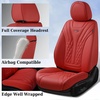 image:imageCoverado Car Seat Covers Full Set Automotive Front and Rear Seat Covers with Backrest Nappa Leather Car Seat Protectors Waterproof Universal for Most VehiclesRed
