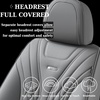image:imageCoverado Car Seat Covers Full Set Automotive Front and Rear Seat Covers with Backrest Nappa Leather Car Seat Protectors Waterproof Universal for Most VehiclesGray