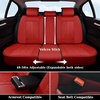 image:imageCoverado Car Seat Covers Full Set Automotive Front and Rear Seat Covers with Backrest Nappa Leather Car Seat Protectors Waterproof Universal for Most VehiclesRed