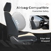 image:imageCoverado Car Seat Covers Full Set Automotive Front and Rear Seat Covers with Backrest Nappa Leather Car Seat Protectors Waterproof Universal for Most VehiclesBlackBeige