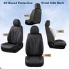 image:imageCoverado Car Seat Covers Full Set Automotive Front and Rear Seat Covers with Backrest Nappa Leather Car Seat Protectors Waterproof Universal for Most VehiclesBlack