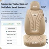 image:imageCoverado Car Seat Covers Full Set Automotive Front and Rear Seat Covers with Backrest Nappa Leather Car Seat Protectors Waterproof Universal for Most VehiclesBeige