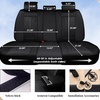 image:imageCoverado Car Seat Covers Full Set Automotive Front and Rear Seat Covers with Backrest Nappa Leather Car Seat Protectors Waterproof Universal for Most VehiclesBlack