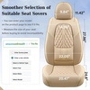 image:imageCoverado Car Seat Covers Full Set Automotive Front and Rear Seat Covers with Backrest Nappa Leather Car Seat Protectors Waterproof Universal for Most VehiclesBeige1