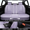image:imageCoverado Car Seat Covers Full Set Automotive Front and Rear Seat Covers with Backrest Nappa Leather Car Seat Protectors Waterproof Universal for Most VehiclesPurple