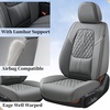 image:imageCoverado Car Seat Covers Full Set Automotive Front and Rear Seat Covers with Backrest Nappa Leather Car Seat Protectors Waterproof Universal for Most VehiclesGray1