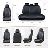 image:imageCoverado Car Seat Covers Full Set Automotive Front and Rear Seat Covers with Backrest Nappa Leather Car Seat Protectors Waterproof Universal for Most VehiclesBlackBlue