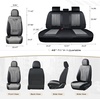 image:imageCoverado Car Seat Covers Full Set Automotive Front and Rear Seat Covers with Backrest Nappa Leather Car Seat Protectors Waterproof Universal for Most VehiclesBlackGray