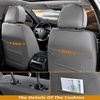 image:imageCoverado Car Seat Covers Full Set Automotive Front and Rear Seat Covers with Backrest Nappa Leather Car Seat Protectors Waterproof Universal for Most VehiclesGray