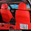 image:imageCoverado Car Seat Covers Full Set Automotive Front and Rear Seat Covers with Backrest Nappa Leather Car Seat Protectors Waterproof Universal for Most VehiclesRed1