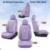 image:imageCoverado Car Seat Covers Full Set Automotive Front and Rear Seat Covers with Backrest Nappa Leather Car Seat Protectors Waterproof Universal for Most VehiclesPurple