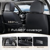 image:imageCoverado Car Seat Covers Full Set Automotive Front and Rear Seat Covers with Backrest Nappa Leather Car Seat Protectors Waterproof Universal for Most VehiclesBlackGray